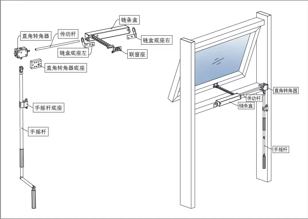 シングルチェーンウィンドウオープナー