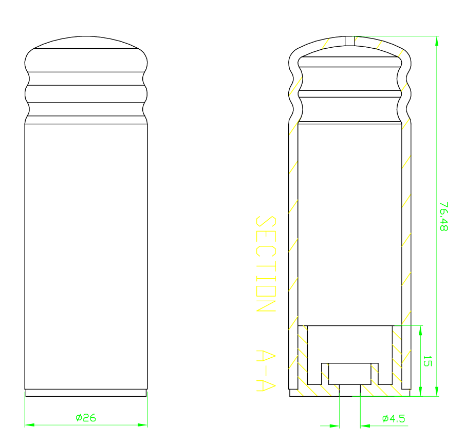 トリオ プラスチック クッション ドアストッパー ホワイト 75mm