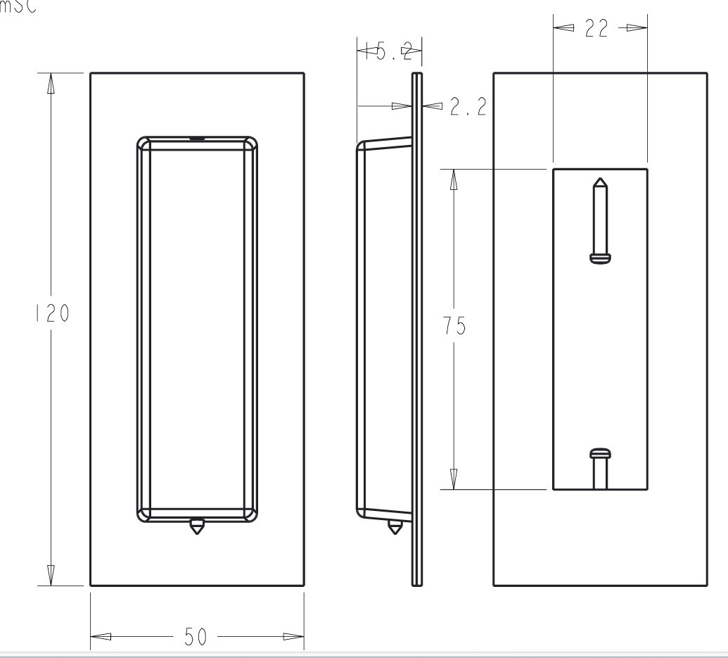 ゲインズボロー フラッシュプル ステンレススチール 