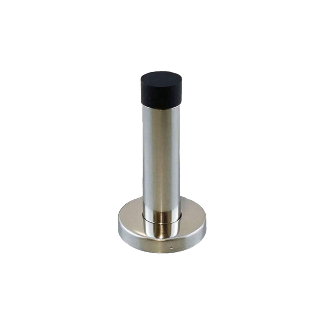 トリオ ドアストッパー ハート ベース サテン クロム付き 75mm