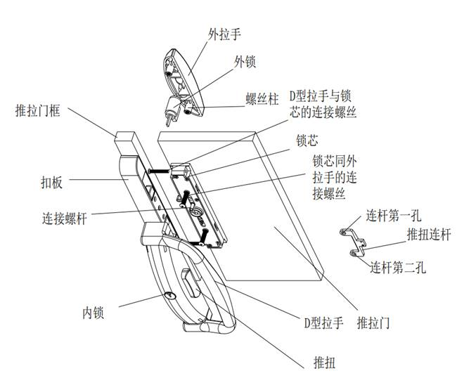 引戸錠 ダブルフック