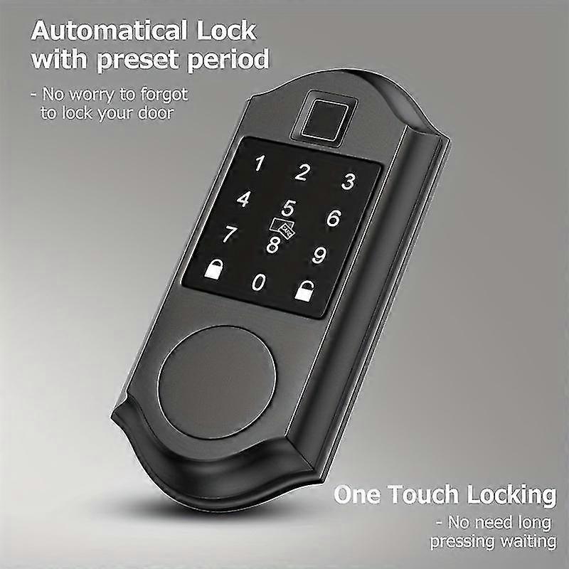 指紋認証デッドボルト付きスマートロック - 5-in-1 キーレスエントリーパスワード