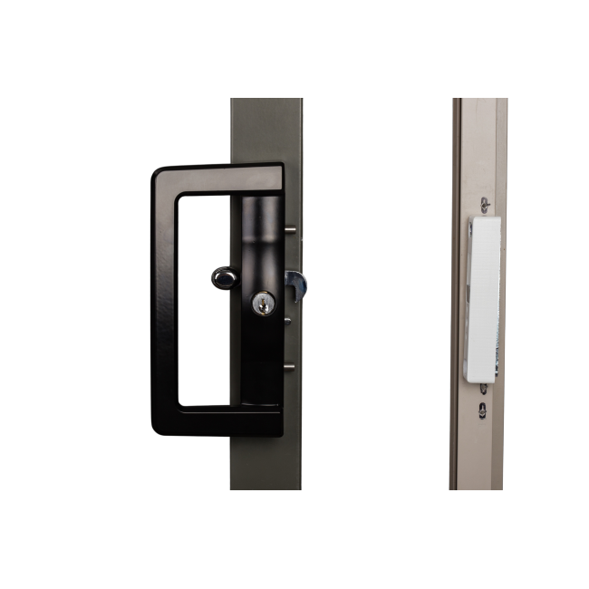 スライドパティオドアロック シングルフックBK